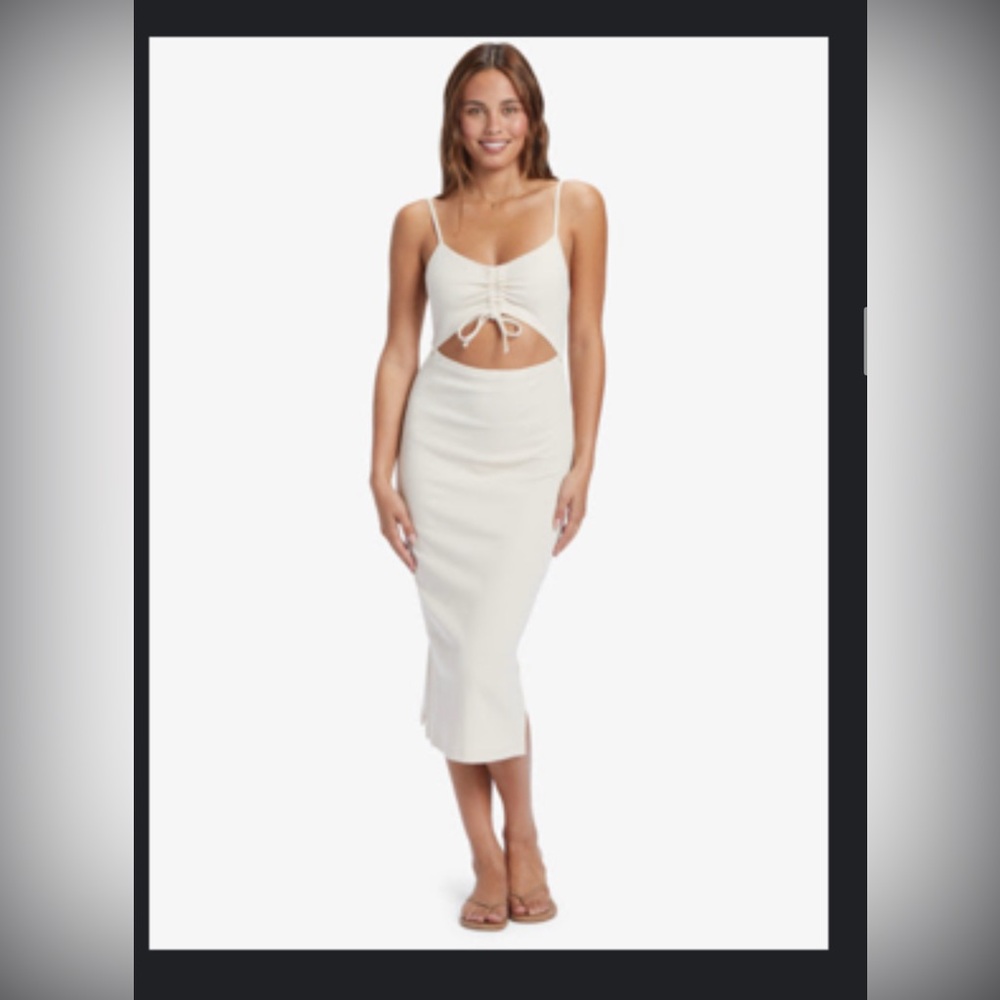 Roxy Cream Midi Dress - Picture 2 of 6